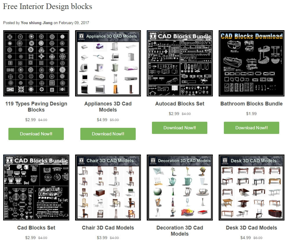 Free Interior Design blocks