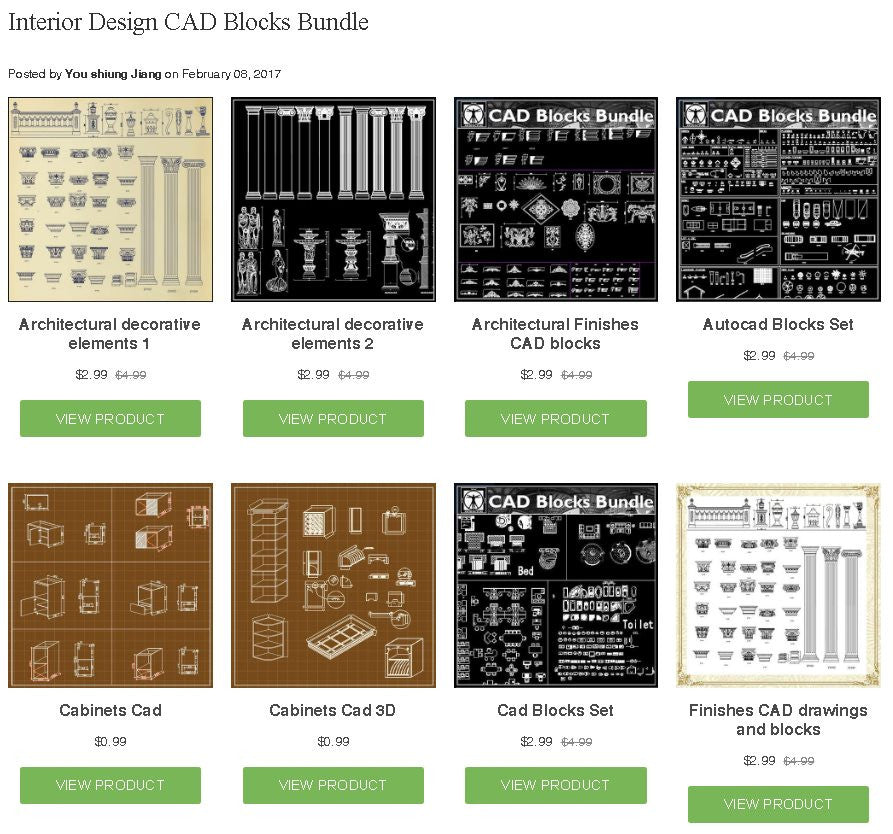 Interior Design CAD Blocks Bundle